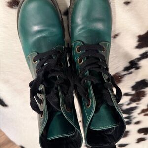 Fly London Green Ragi Combat Boots